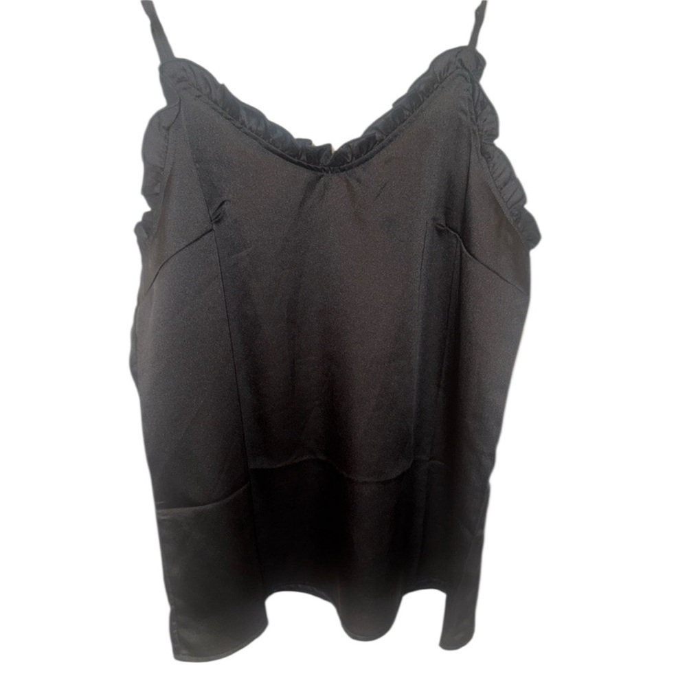 NWT Black cami with Ruffle Detail